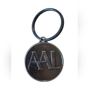 Vintage AAL Bronze Medallion Keychain (Aid Association for Lutherans)